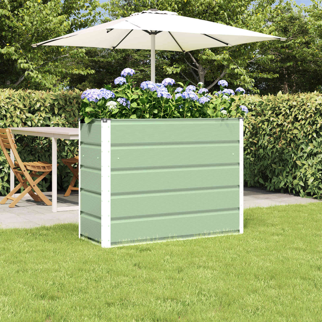 vidaXL Jardinera Verde 100 x 40 x 75 cm Acero