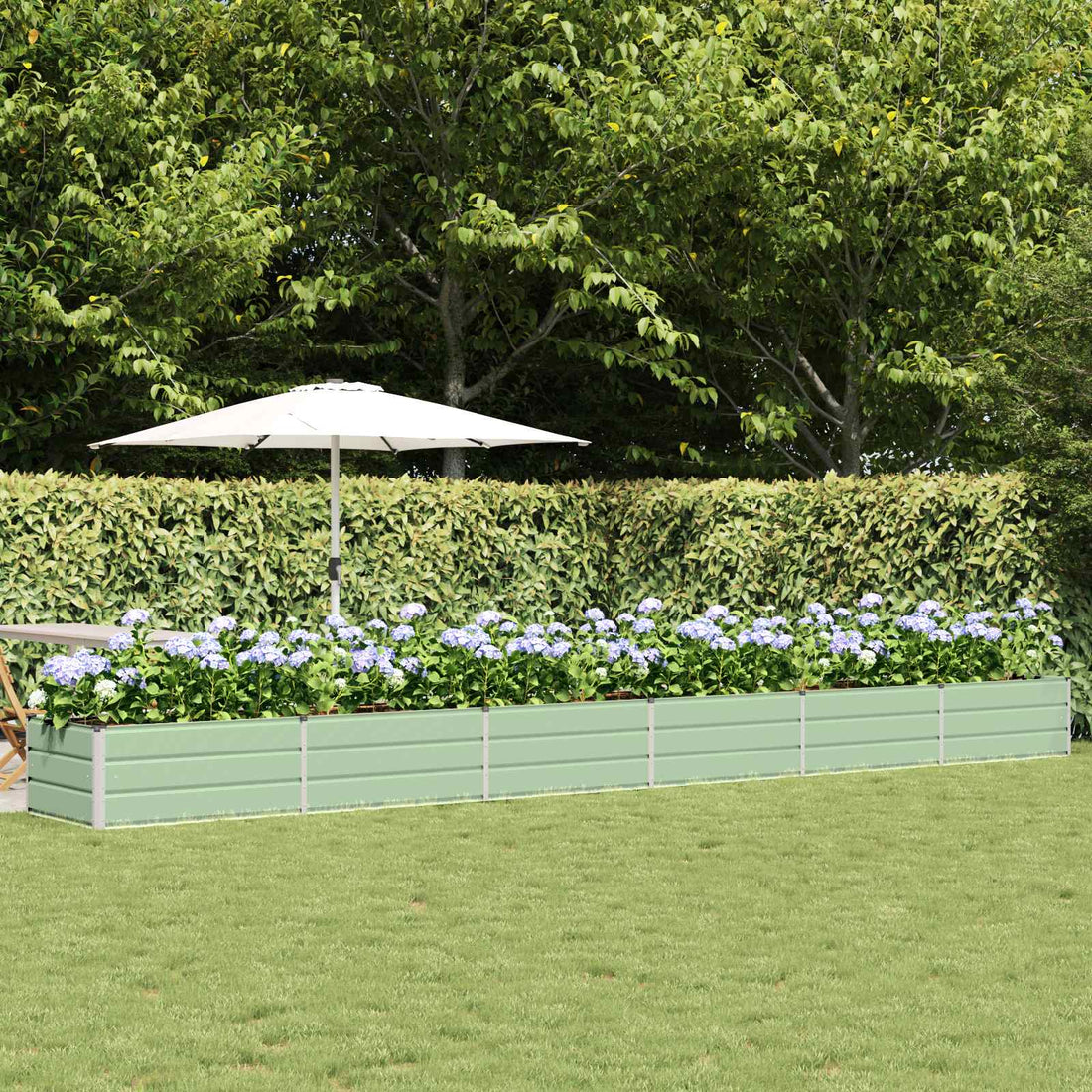 vidaXL Jardinera Verde 600 x 80 x 45 cm Acero