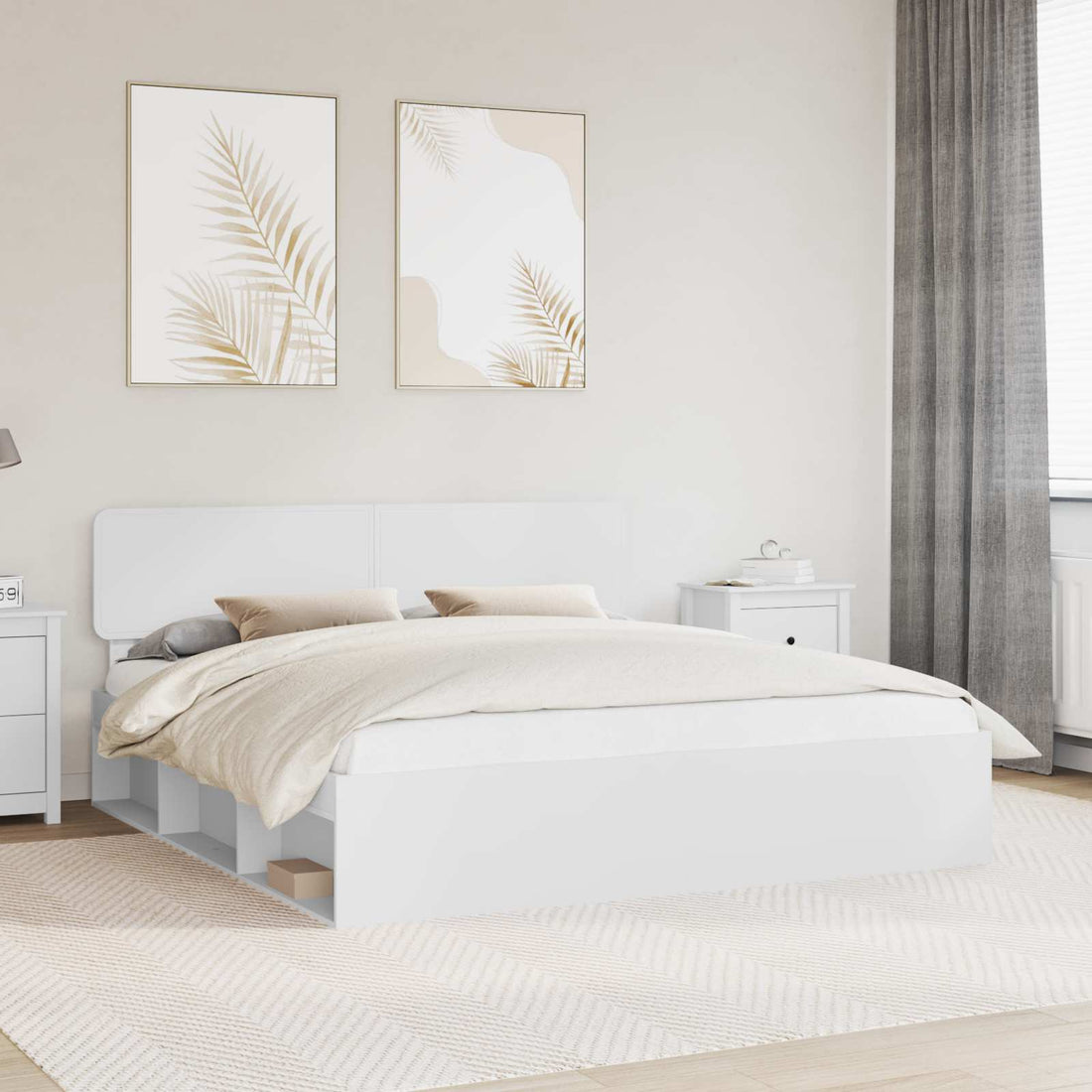 vidaXL Estructura de cama 200 x 200 cm Madera de pino macizo