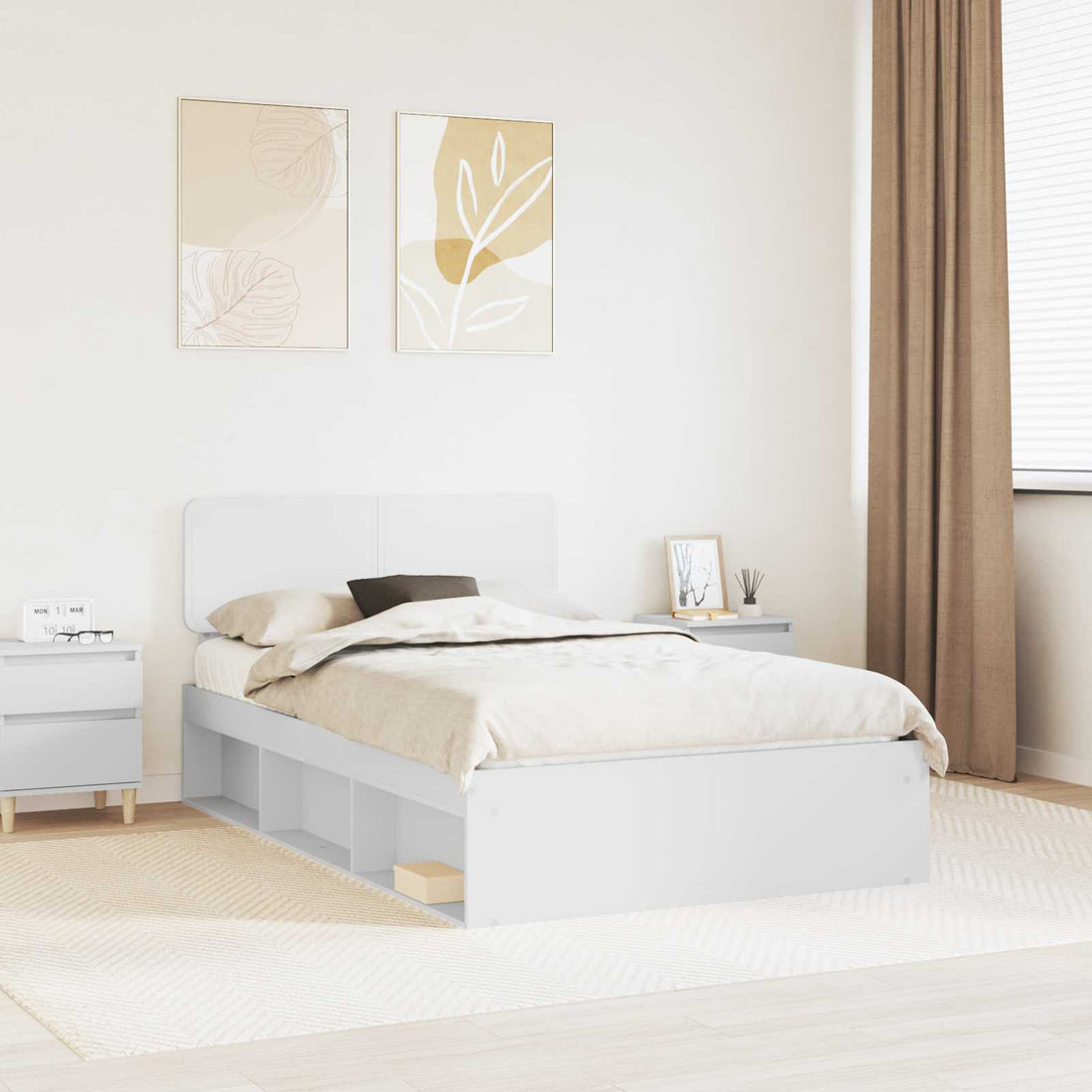 vidaXL Estructura de cama 120 x 190 cm Madera de pino macizo