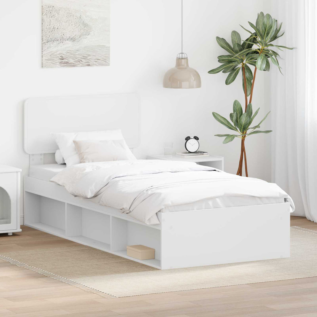 vidaXL Estructura de cama 100 x 200 cm Madera de pino macizo