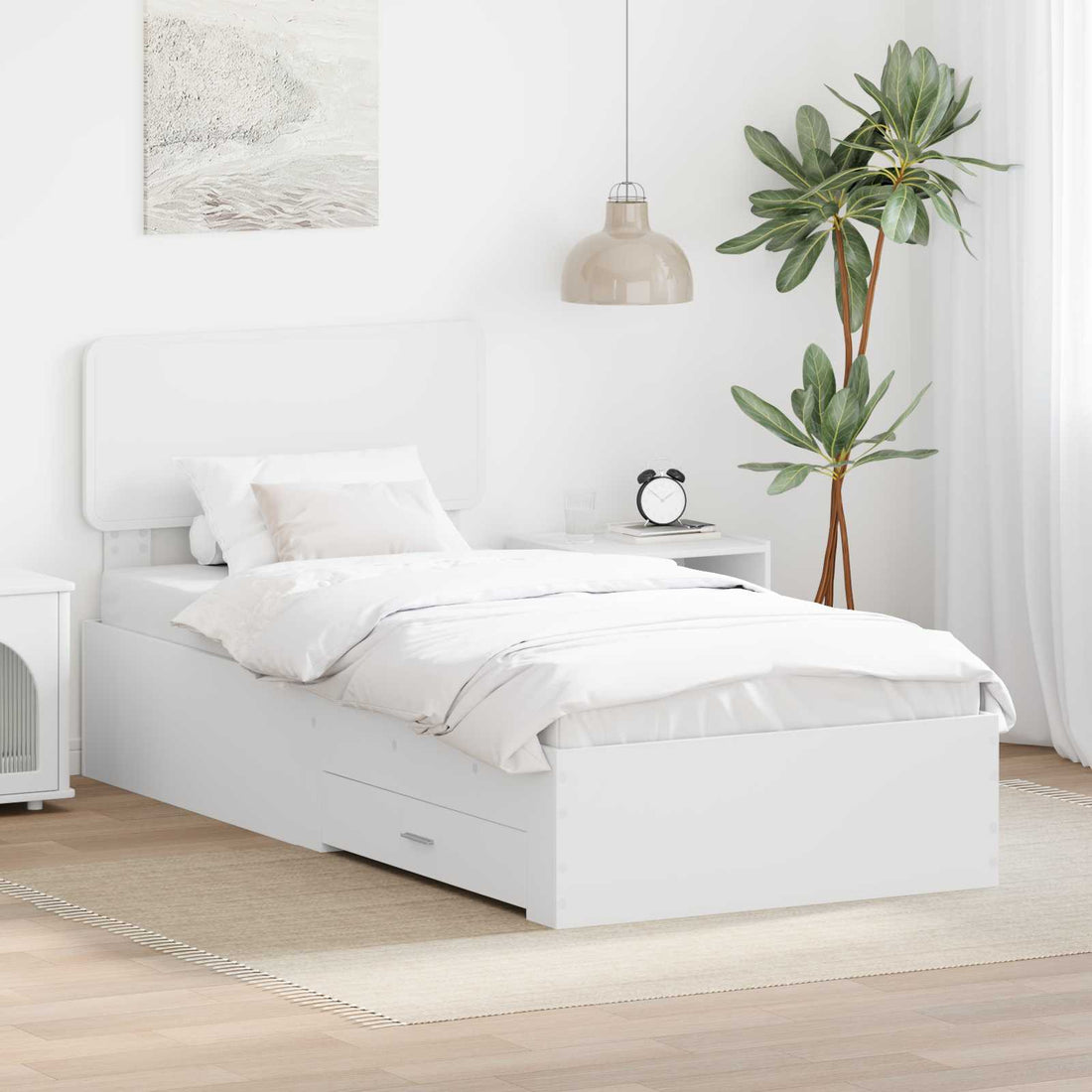 vidaXL Estructura de cama con cajón 90 x 190 cm Madera de ingeniería