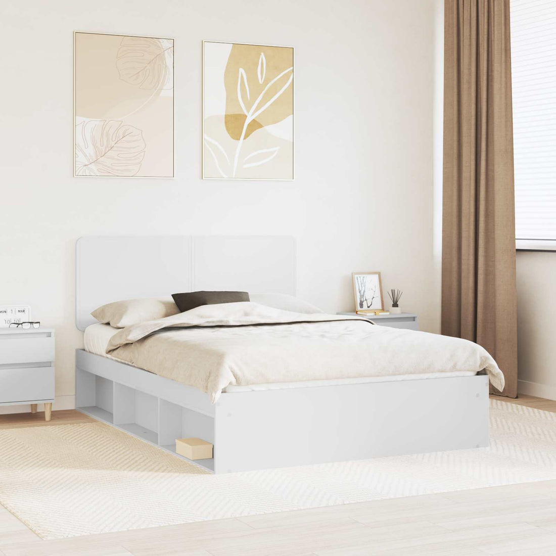 vidaXL Estructura de cama 140 x 190 cm Madera de pino macizo