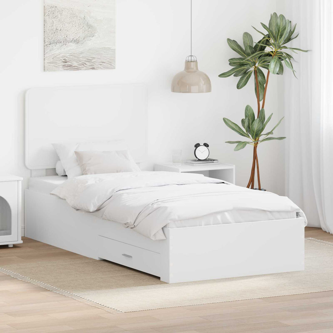 vidaXL Estructura de cama con cajón 90 x 190 cm Madera de ingeniería