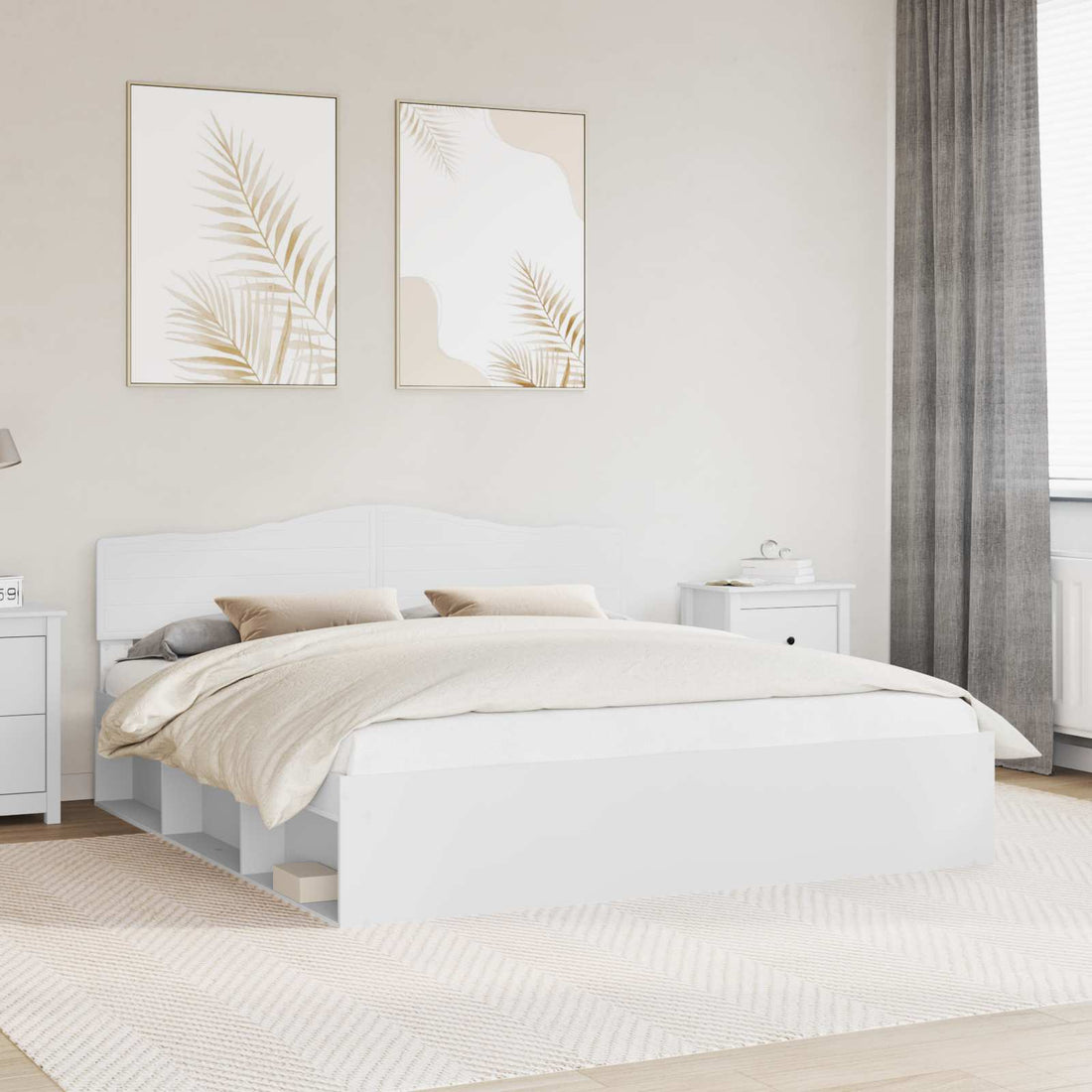 vidaXL Estructura de cama 200 x 200 cm Madera de pino macizo