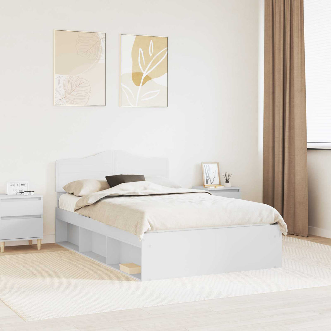 vidaXL Estructura de cama 120 x 200 cm Madera de pino macizo