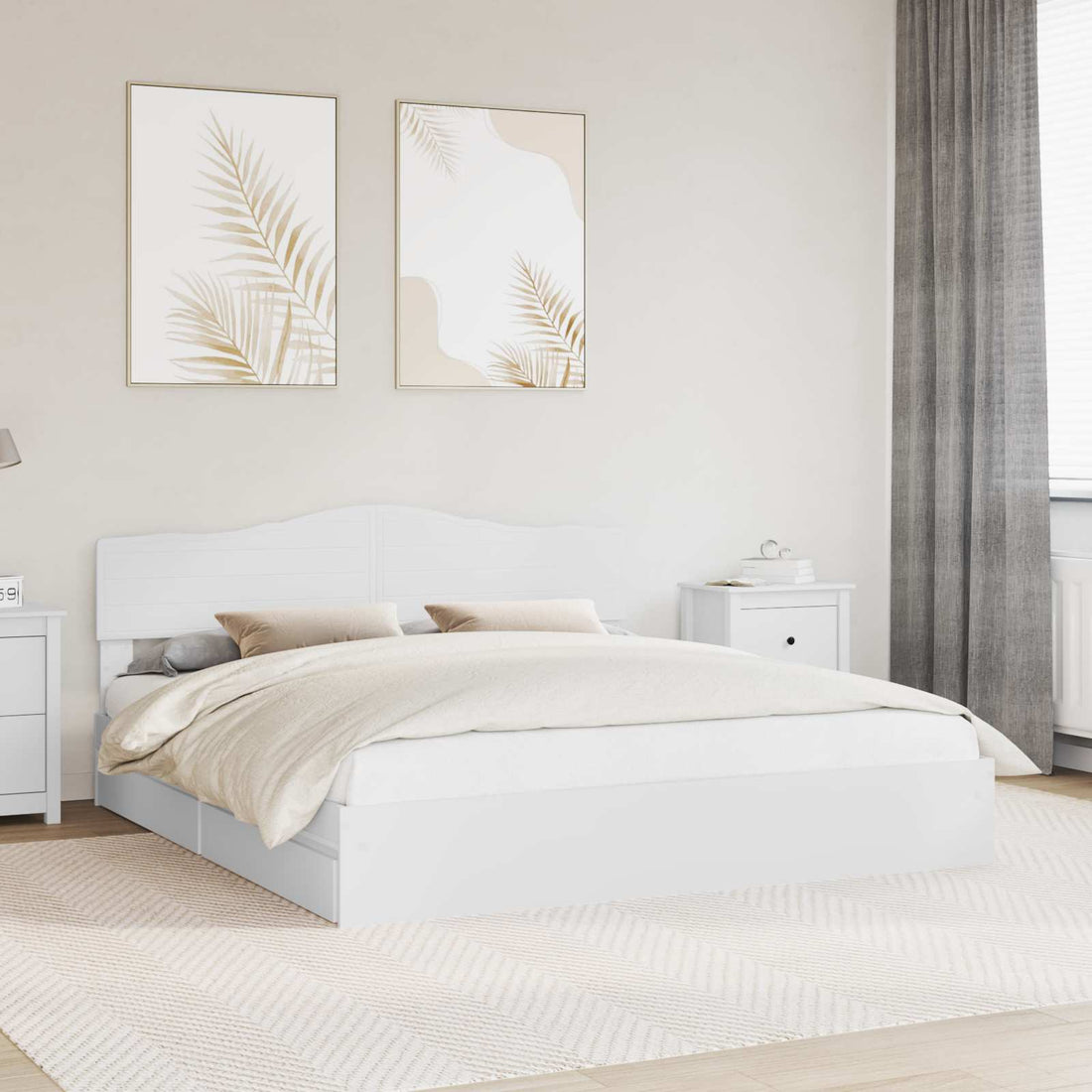 vidaXL Cama con almacenamiento 180 x 200 cm Madera de ingeniería