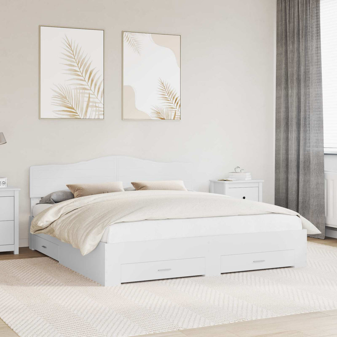 vidaXL Estructura de cama con cajón 180 x 200 cm Madera de ingeniería