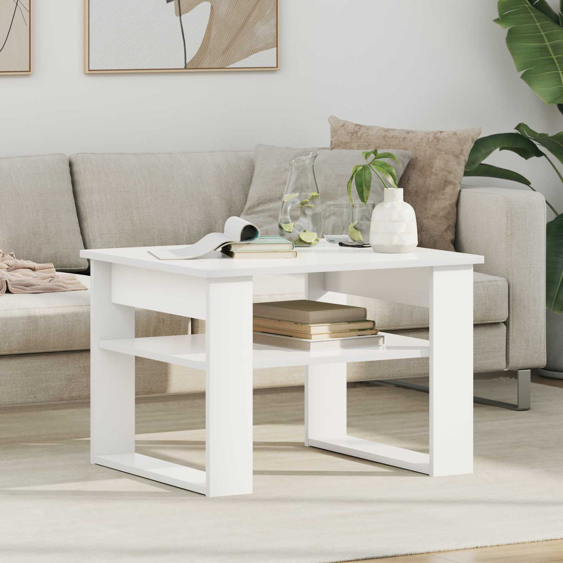vidaXL Mesa de Café 64 x 54 x 44 cm Madera de ingeniería