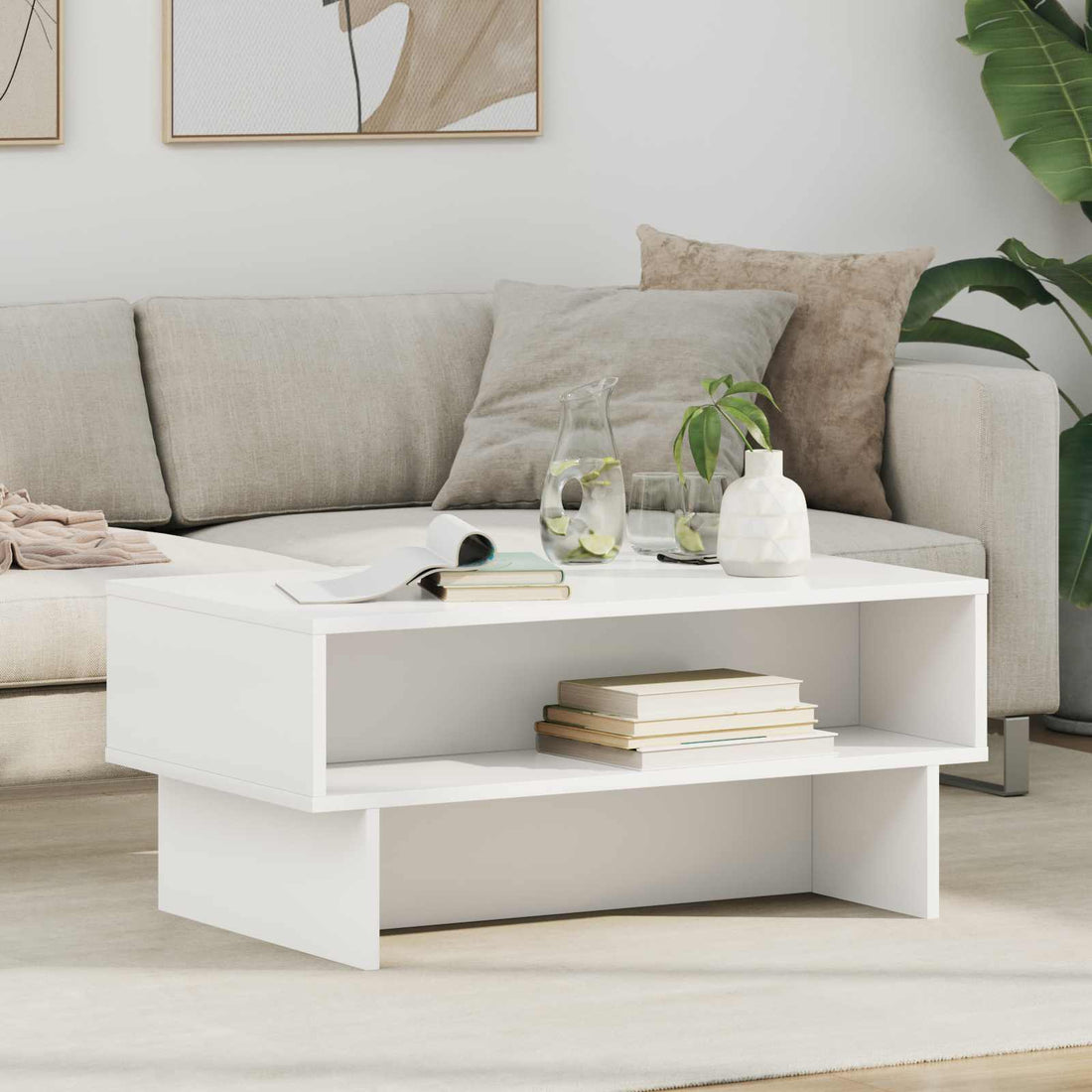 vidaXL Mesa de Café 80 x 46 x 35 cm Madera de ingeniería