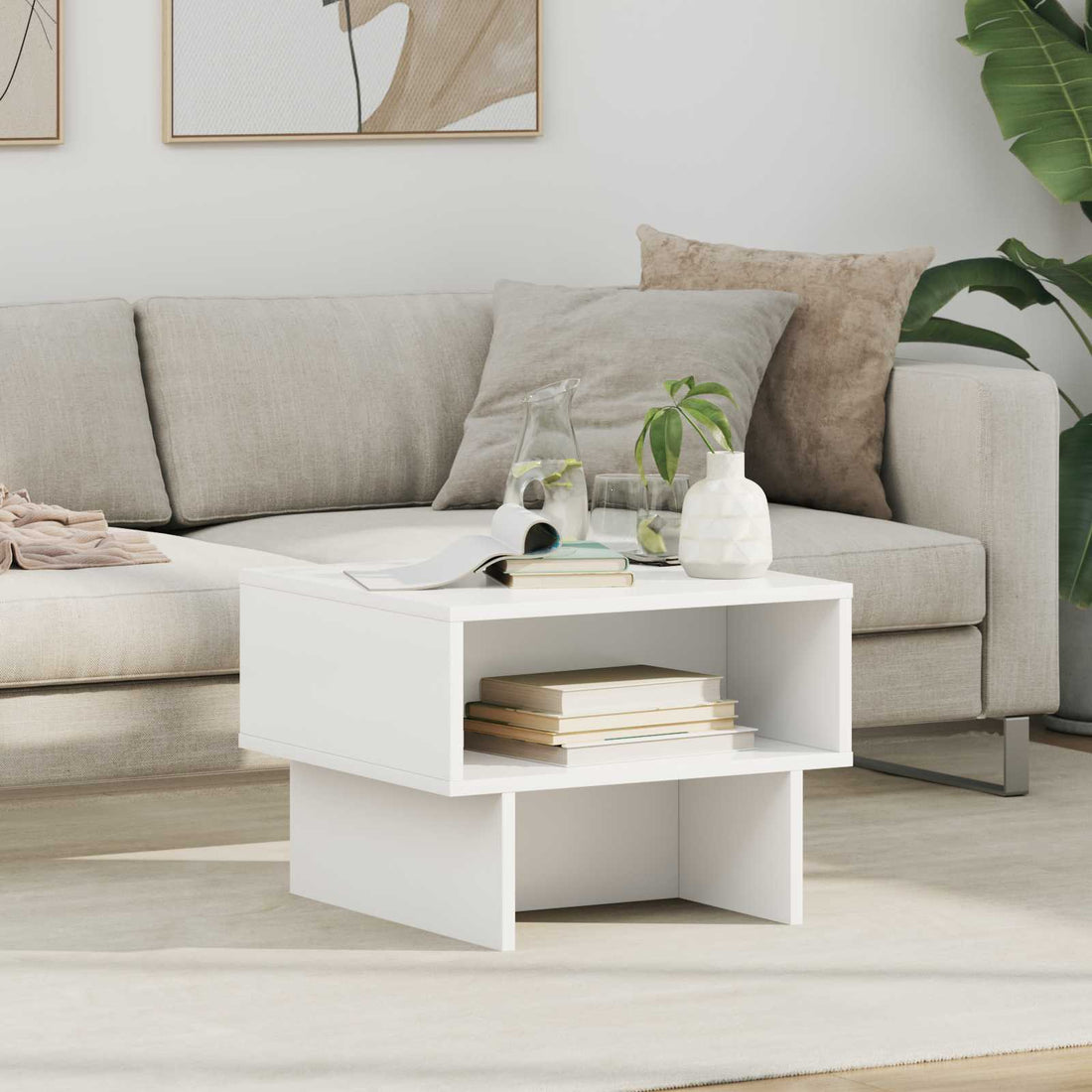 vidaXL Mesa de Café 48 x 46 x 35 cm Madera de ingeniería