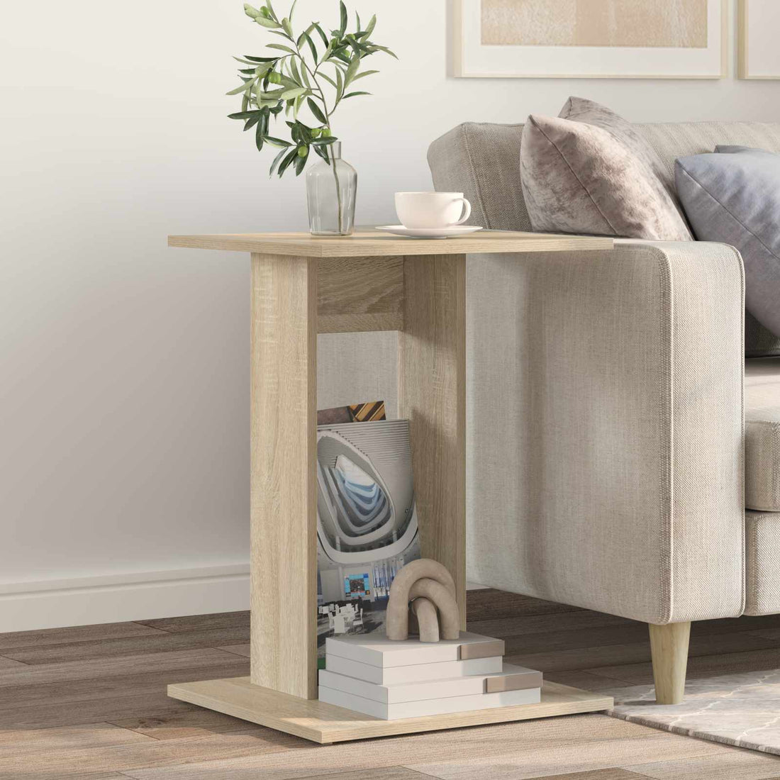 vidaXL Mesa lateral Roble Sonoma 45 x 40 x 62,5 cm