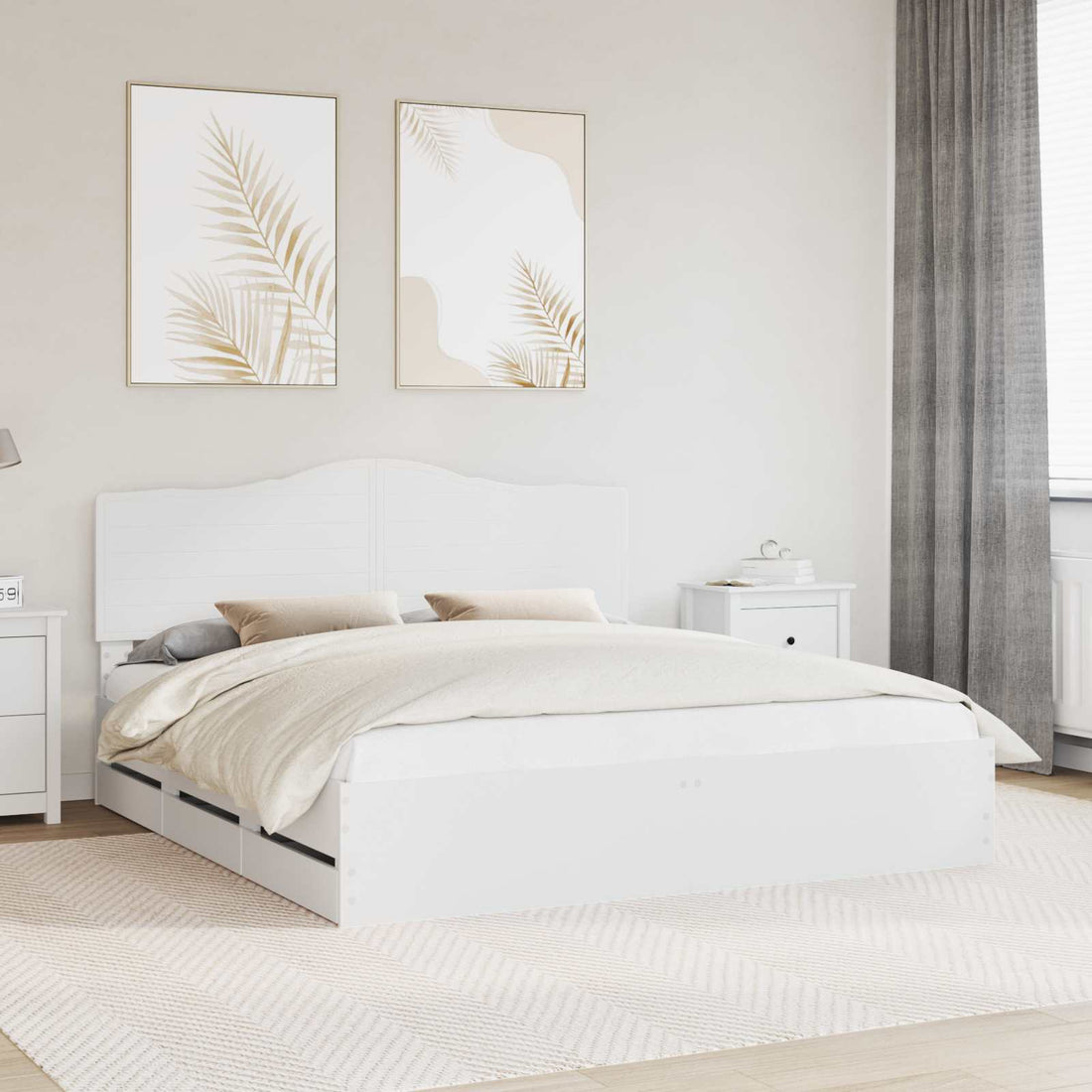 vidaXL Estructura de cama con cajón 180 x 200 cm Madera Ingenieril