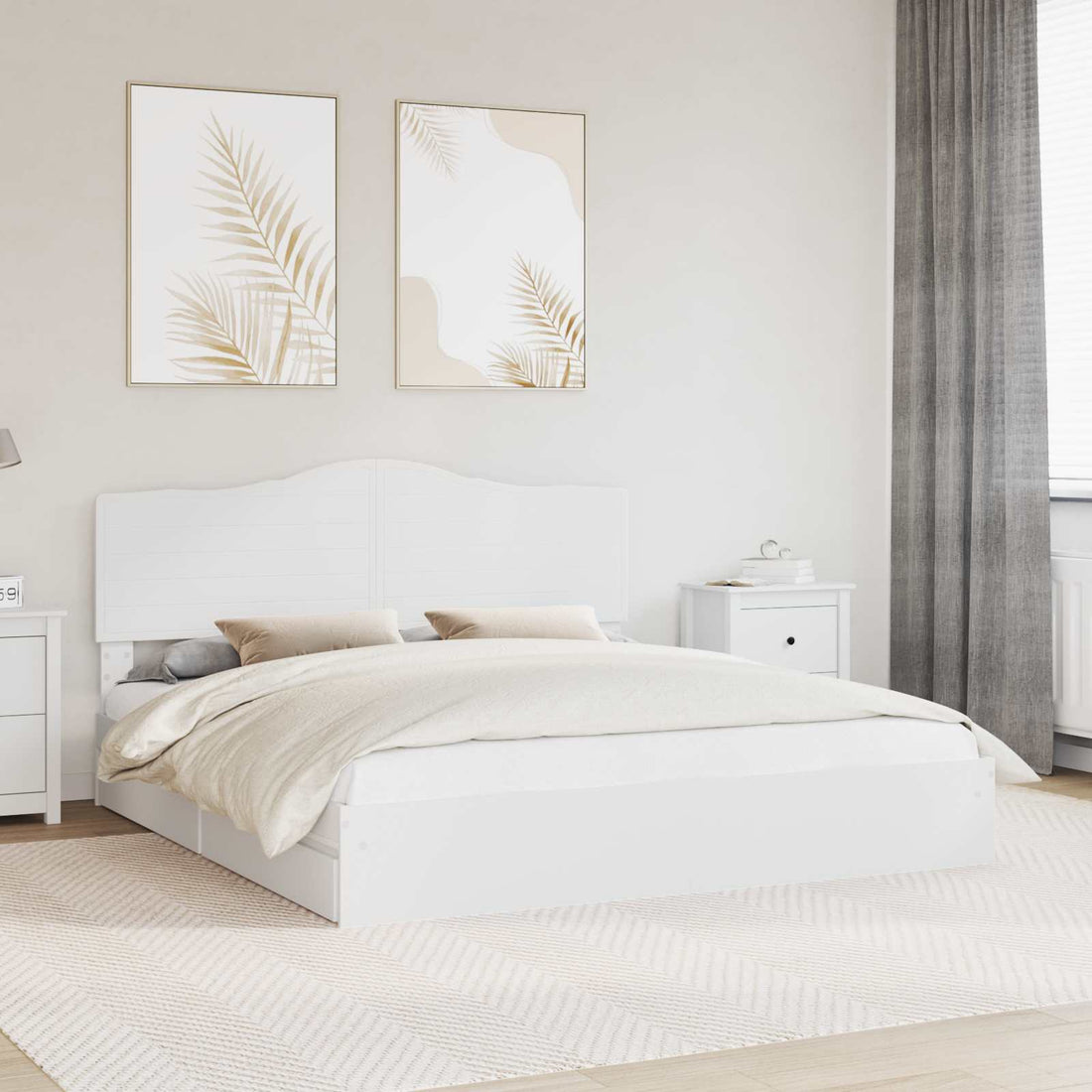 vidaXL Cama con almacenamiento 180 x 200 cm Madera de ingeniería