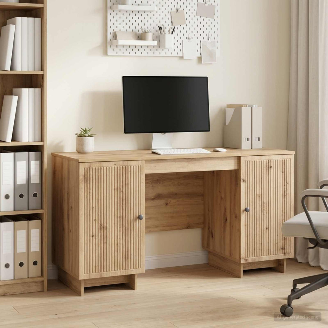 vidaXL Escritorio Roble artisan Madera de ingeniería