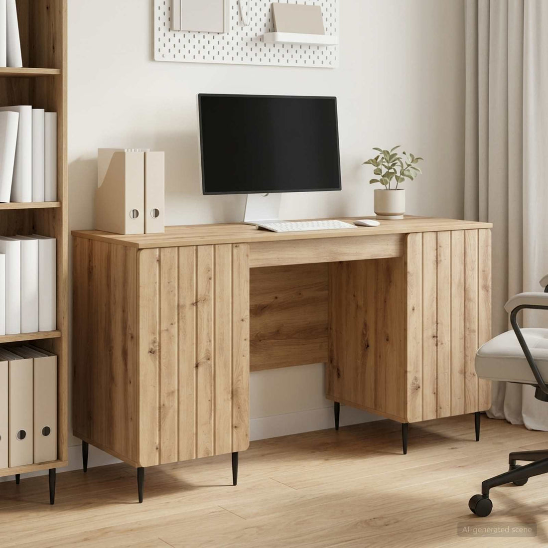 vidaXL Escritorio Roble artisan Madera de Ingeniería