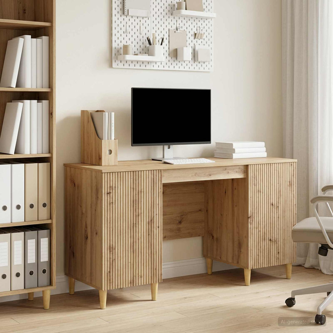 vidaXL Escritorio Roble artisan Madera de Ingeniería