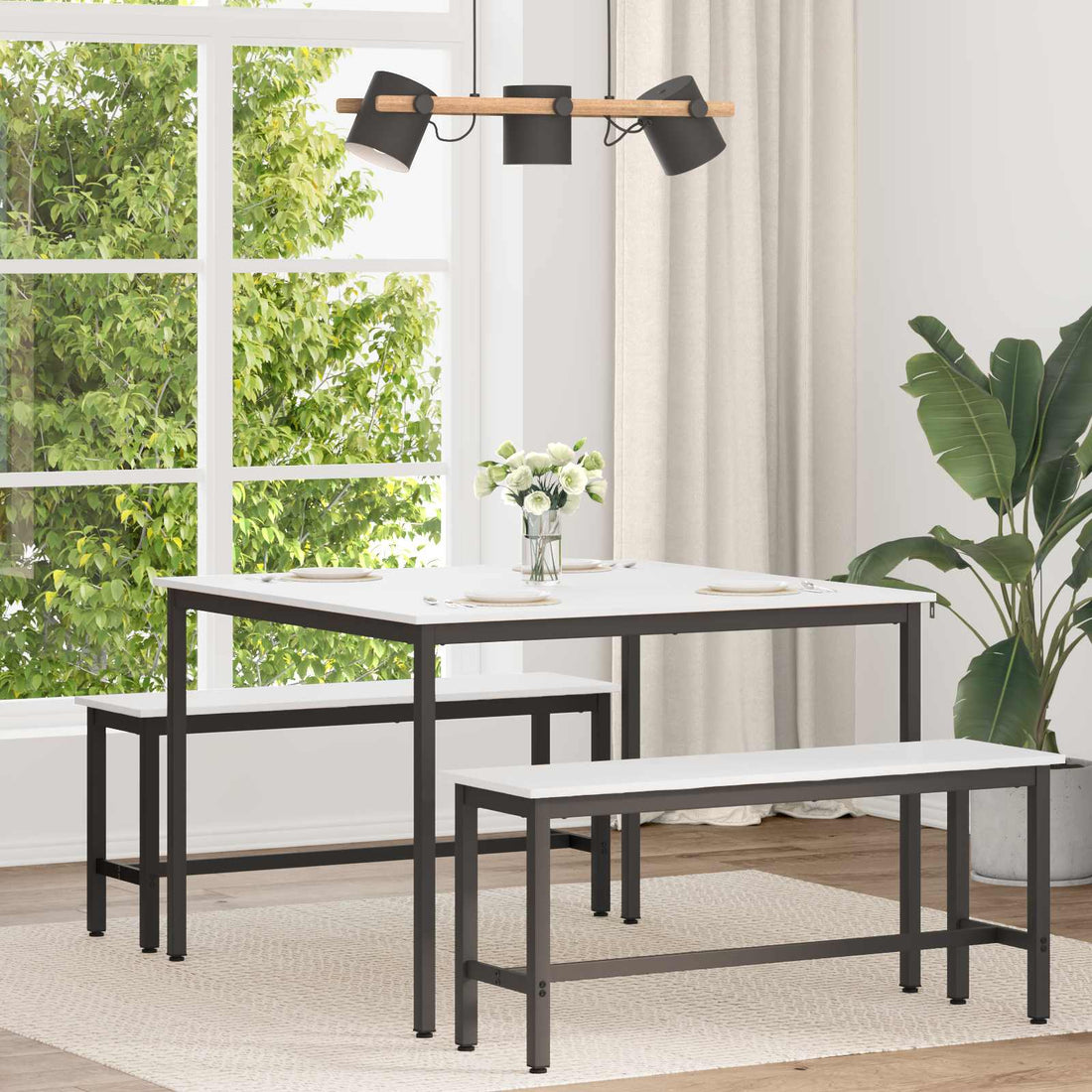 vidaXL Mesa de Comedor 110 x 110 x 75 cm Madera de pino macizo