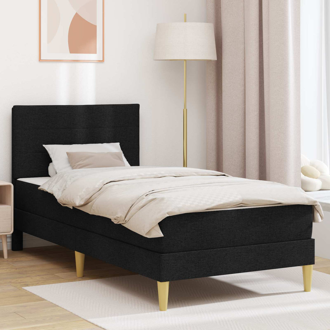 vidaXL Estructura de cama 90 x 190 cm Negro