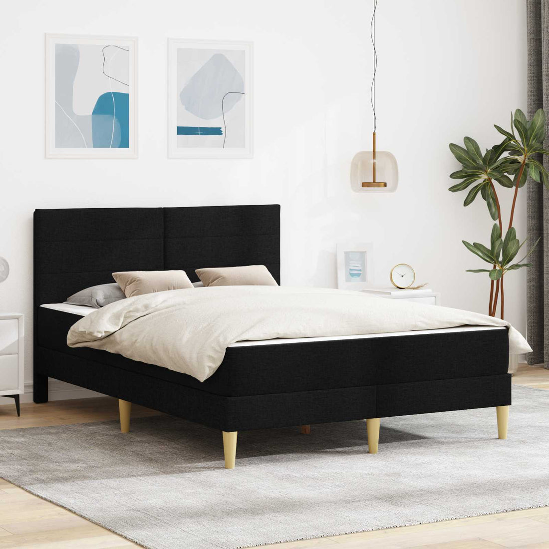 vidaXL Estructura de cama 120 x 200 cm Negro