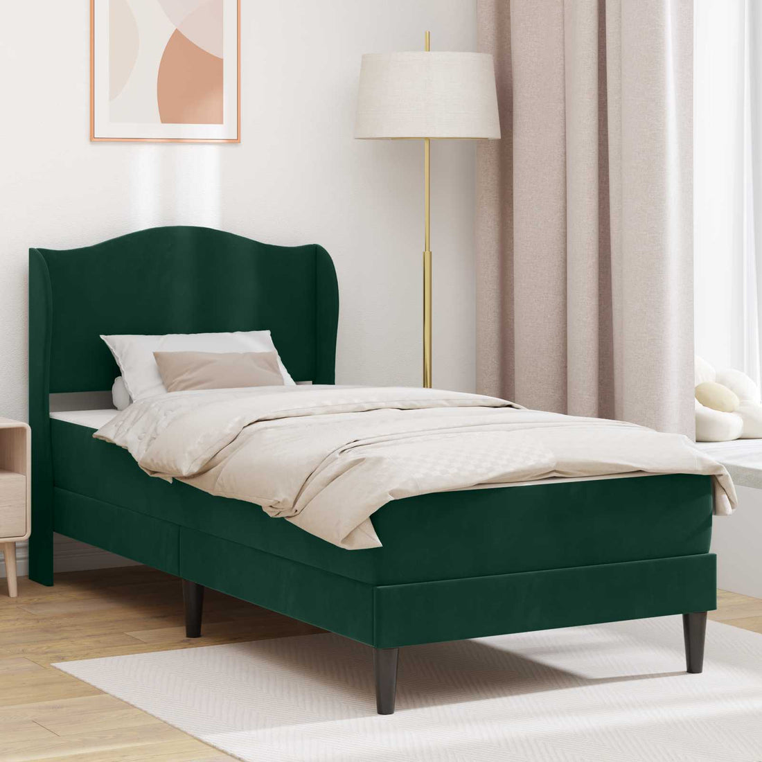 vidaXL Estructura de cama Verde oscuro 80 x 200 cm Terciopelo