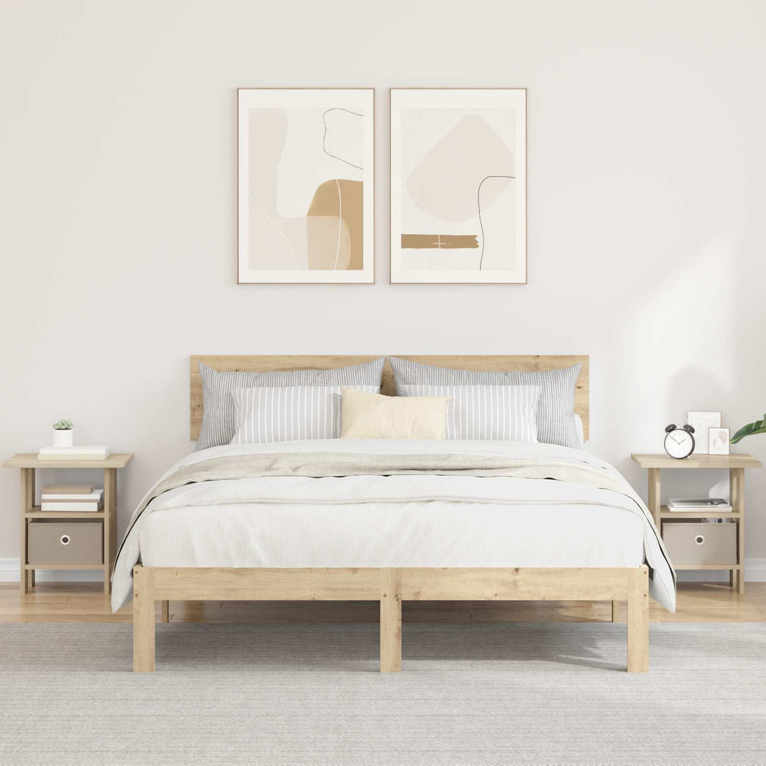 vidaXL Mesita de Noche 2 uds. Roble Sonoma 41 x 40 x 45 cm