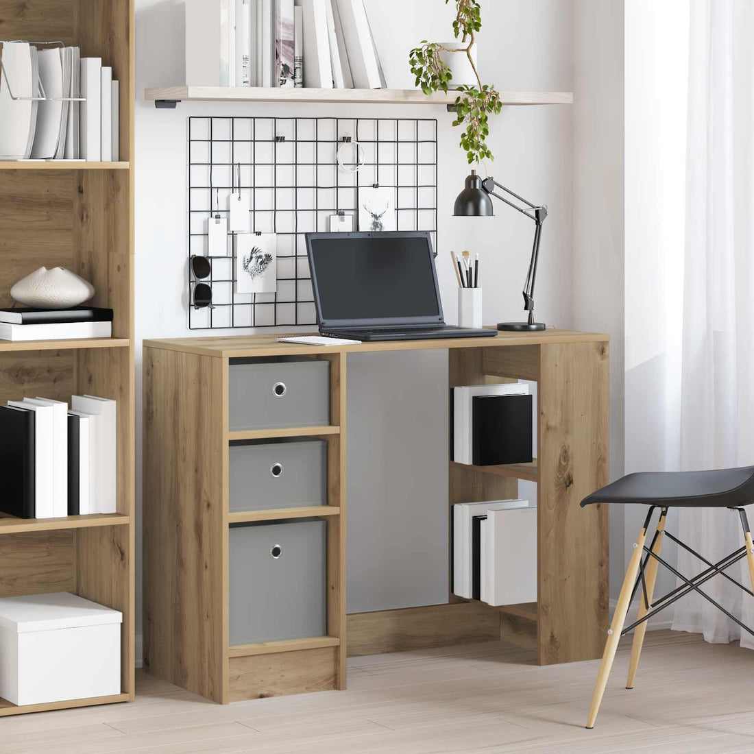 vidaXL Escritorio Roble artisan 100 x 40 x 75 cm Madera de ingeniería