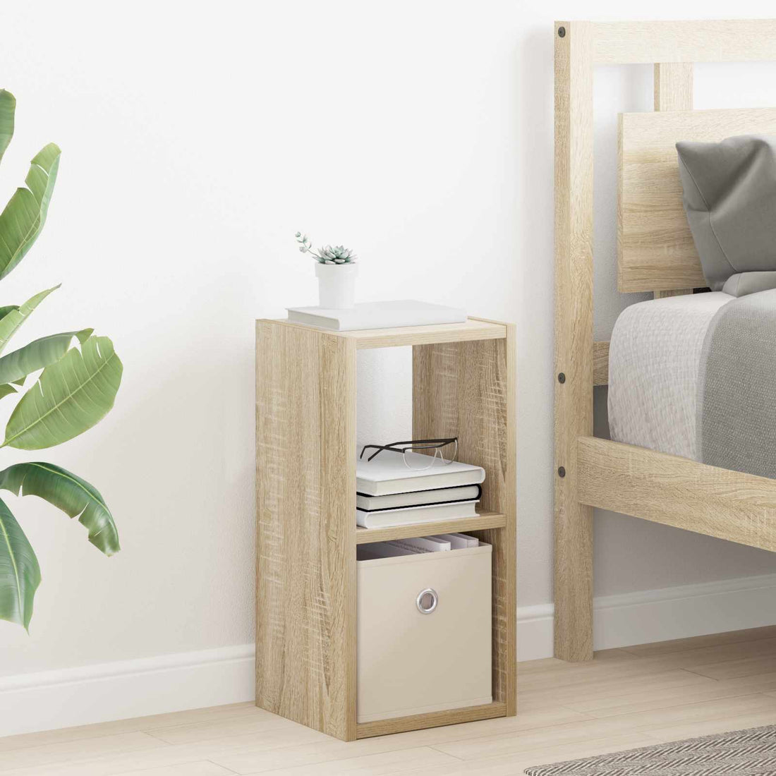 vidaXL Mesita de Noche Roble Sonoma 25,5 x 22 x 49,5 cm