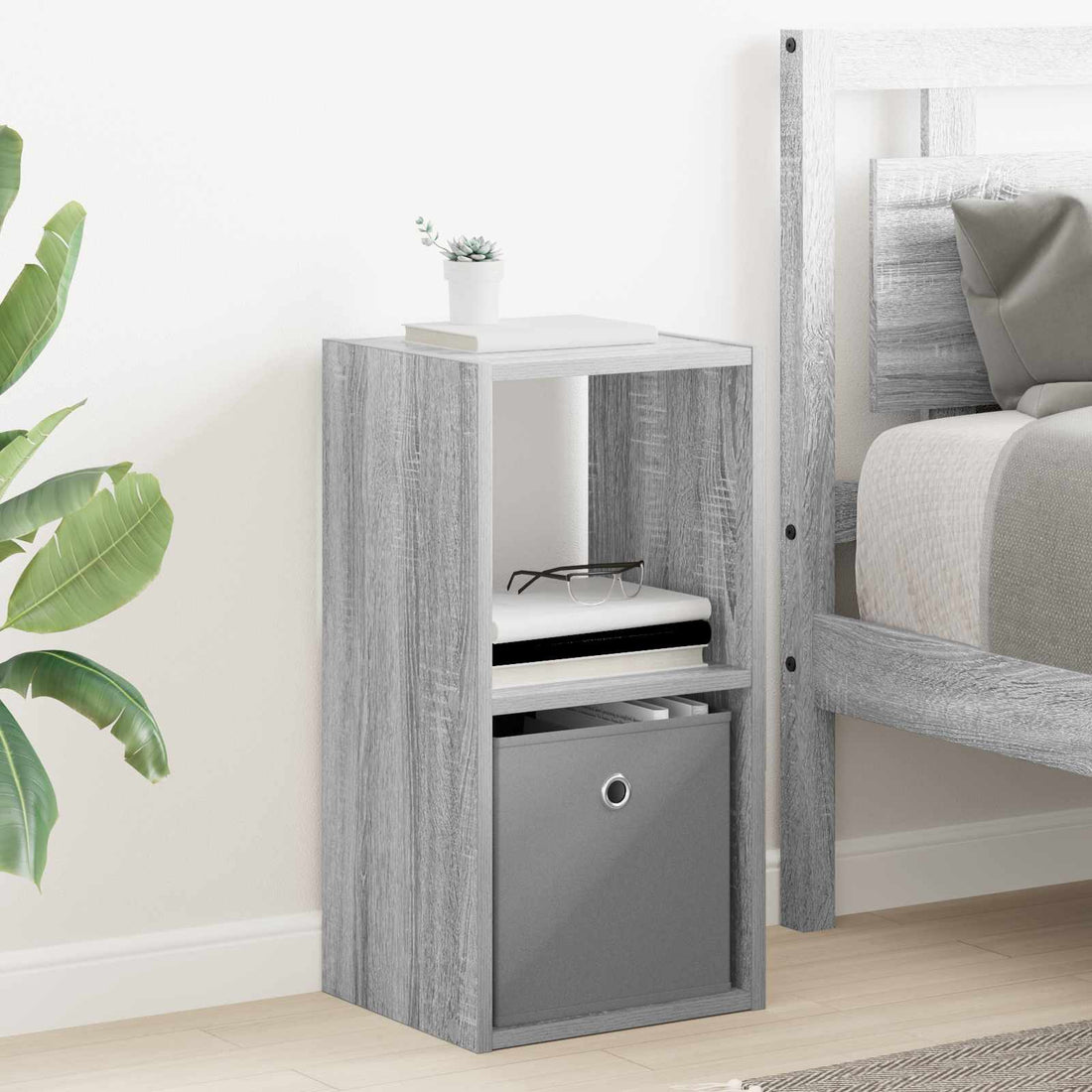 vidaXL Mesita de Noche Gris Sonoma 30,5 x 27 x 59,5 cm