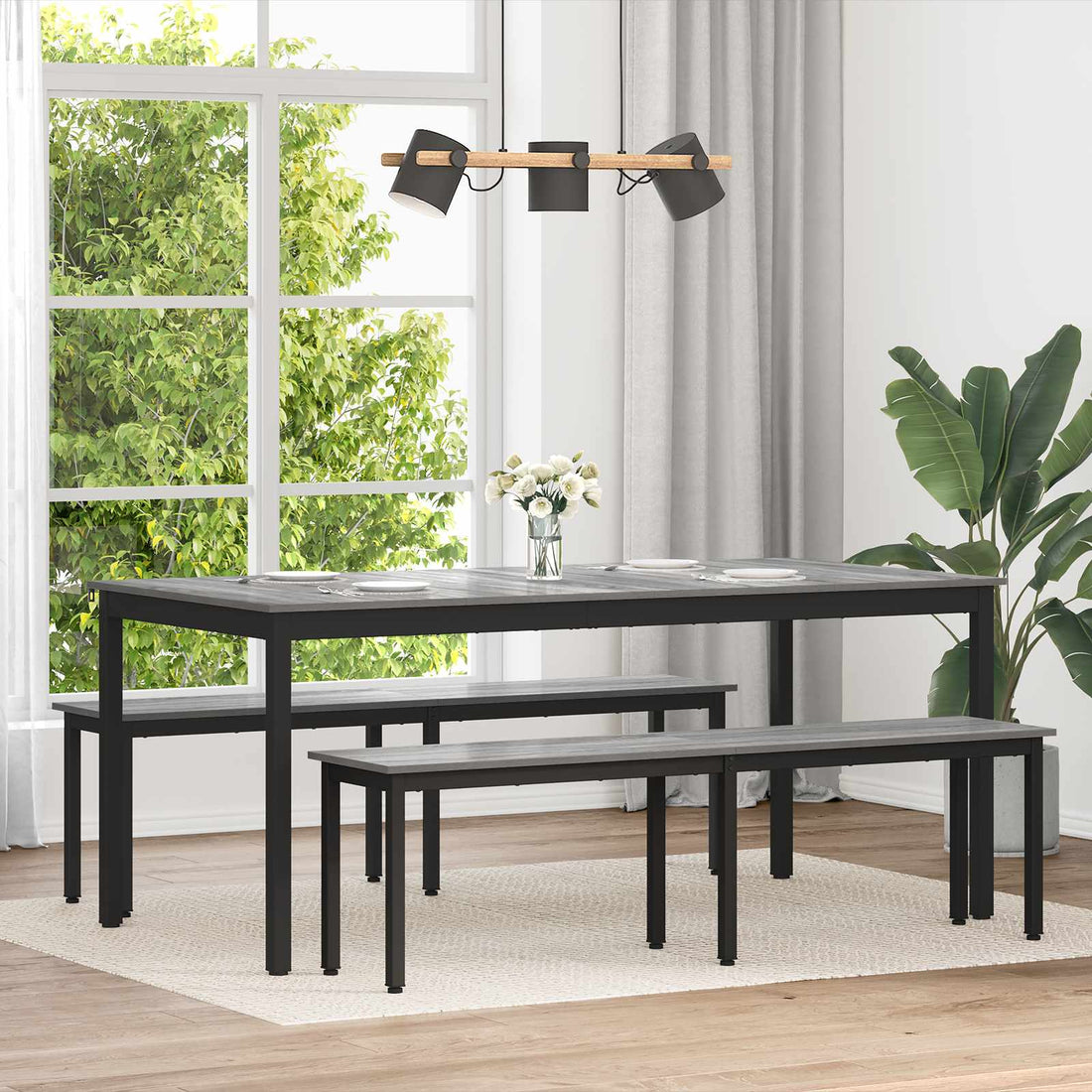 vidaXL Mesas de comedor 180 x 90 x 75 cm Madera de ingeniería
