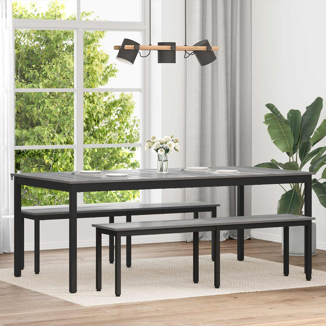 vidaXL Mesas de comedor 200 x 100 x 75 cm Madera de ingeniería