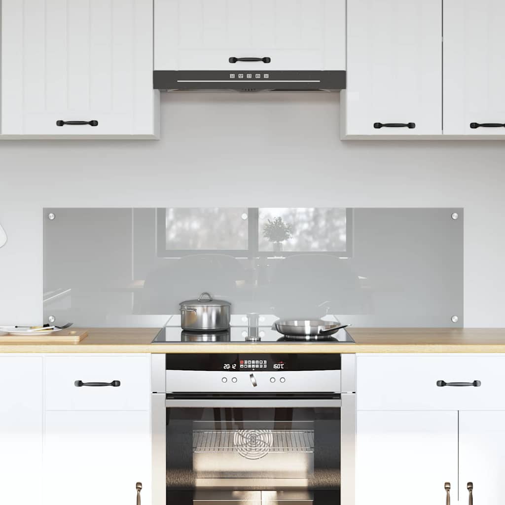 vidaXL Salpicadero de cocina 2 uds. Gris Claro 70 x 40 cm