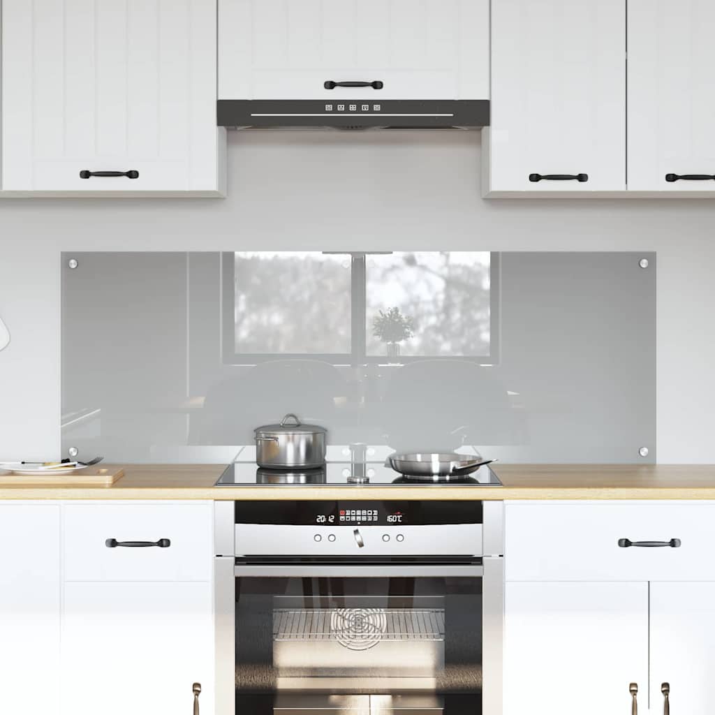 vidaXL Salpicadero de cocina 2 uds. Gris Claro 70 x 50 cm