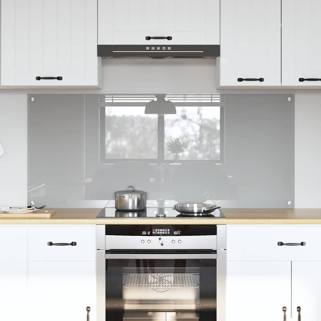 vidaXL Salpicadero de cocina 2 uds. Gris Claro 70 x 60 cm
