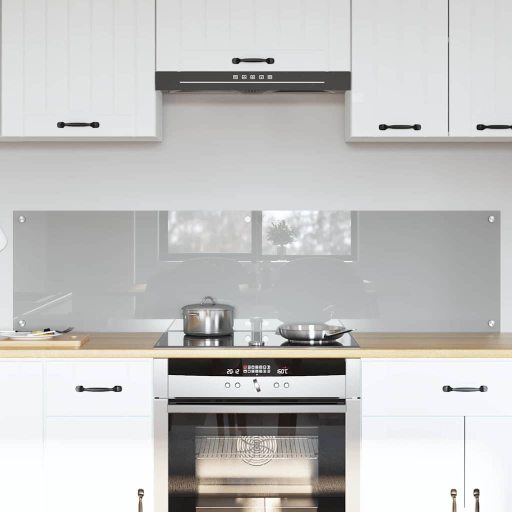vidaXL Salpicadero de cocina 2 uds. Gris Claro 80 x 40 cm