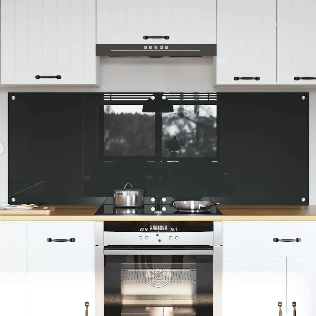 vidaXL Salpicadero de cocina 2 uds. Gris oscuro 80 x 60 cm