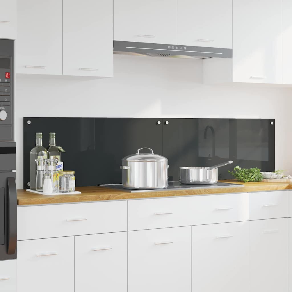 vidaXL Salpicadero de cocina 2 uds. Gris oscuro 90 x 40 cm