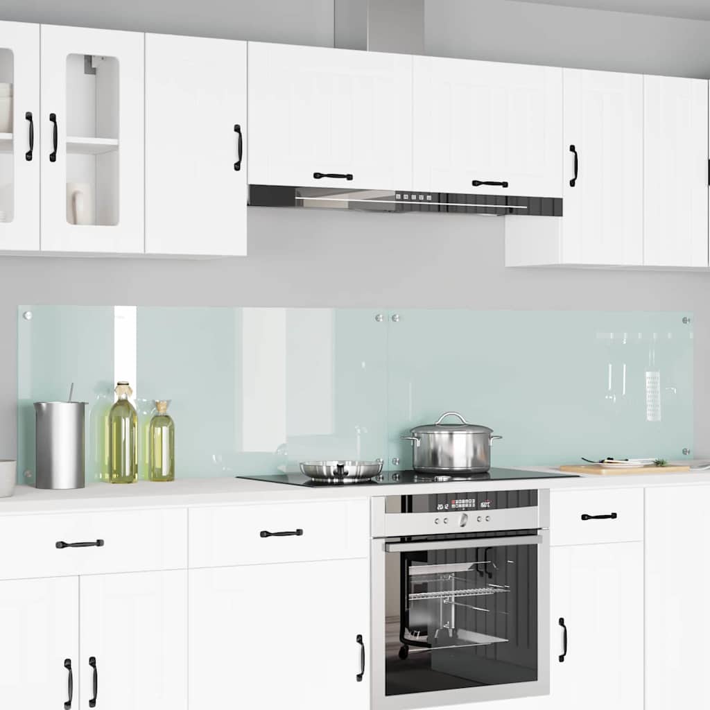 vidaXL Salpicadero de cocina 2 uds. 120 x 50 cm vidrio templado