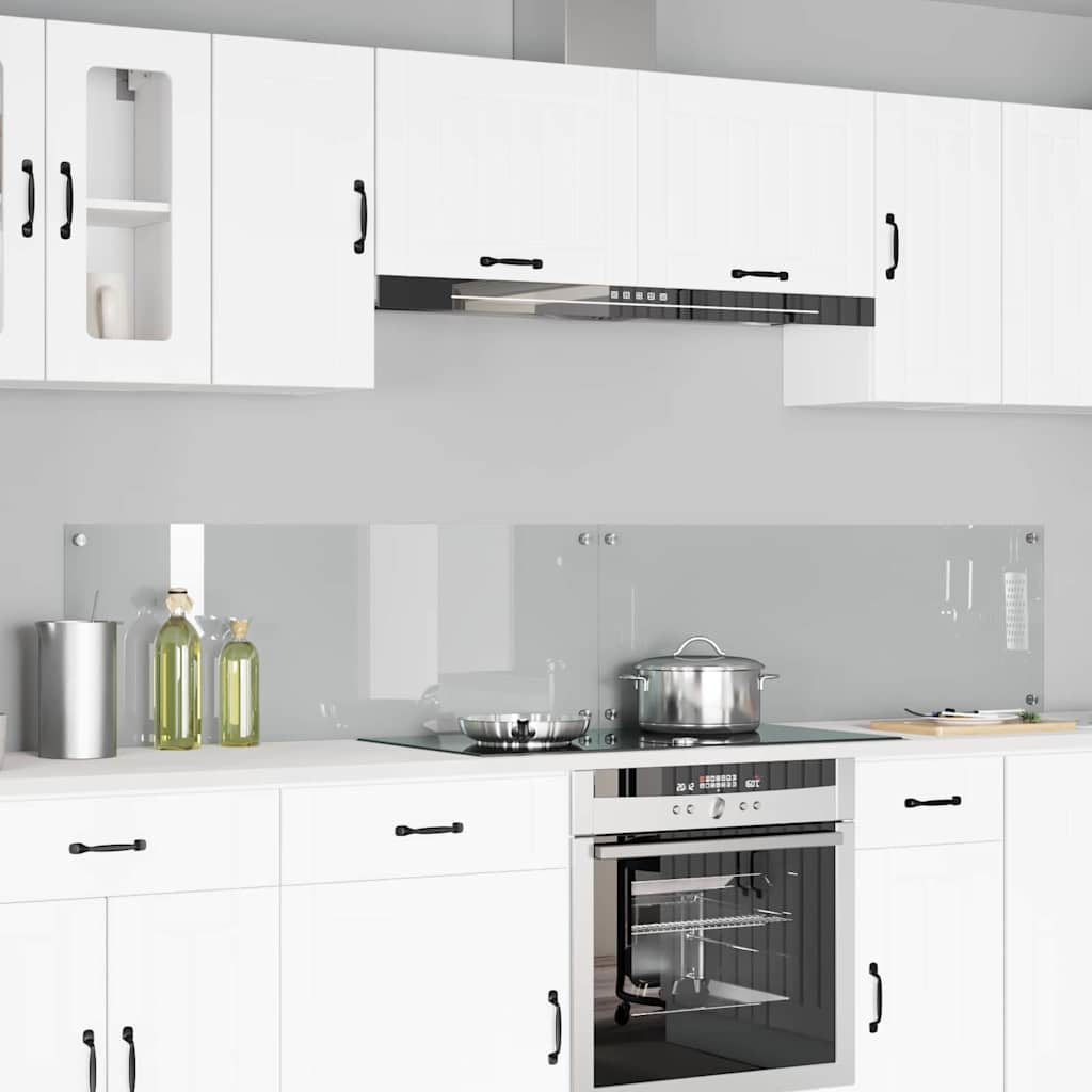 vidaXL Salpicadero de cocina 2 uds. Transparente 110 x 40 cm