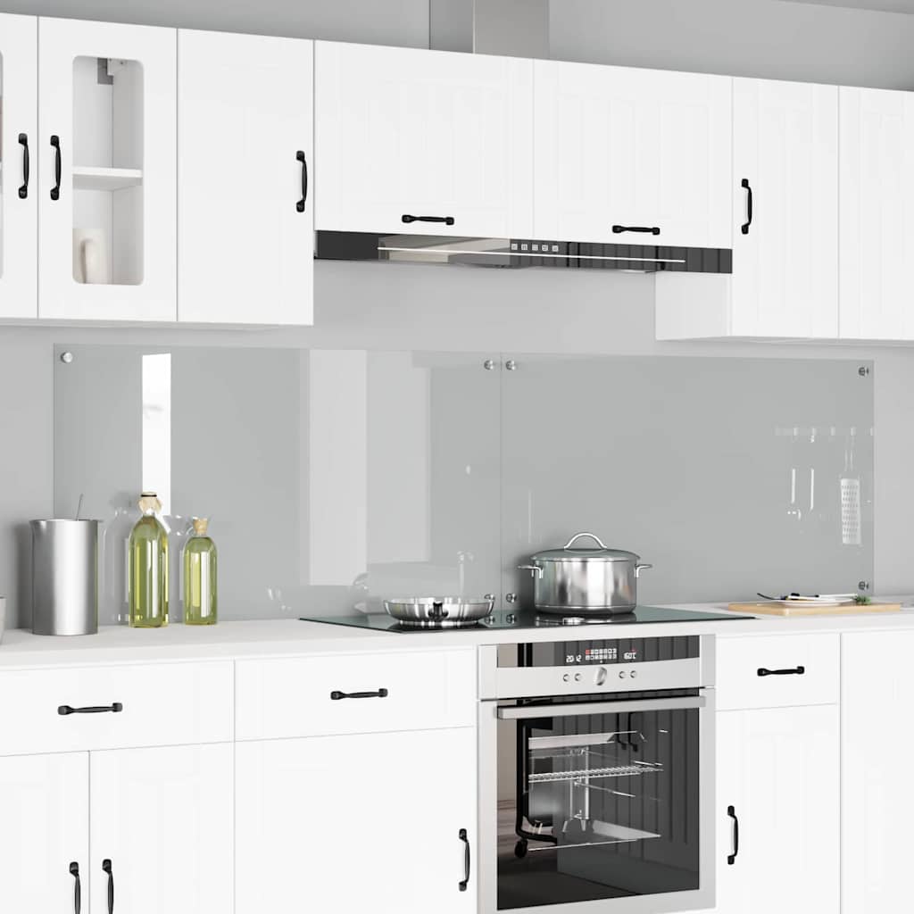 vidaXL Salpicadero de cocina 2 uds. Transparente 110 x 60 cm