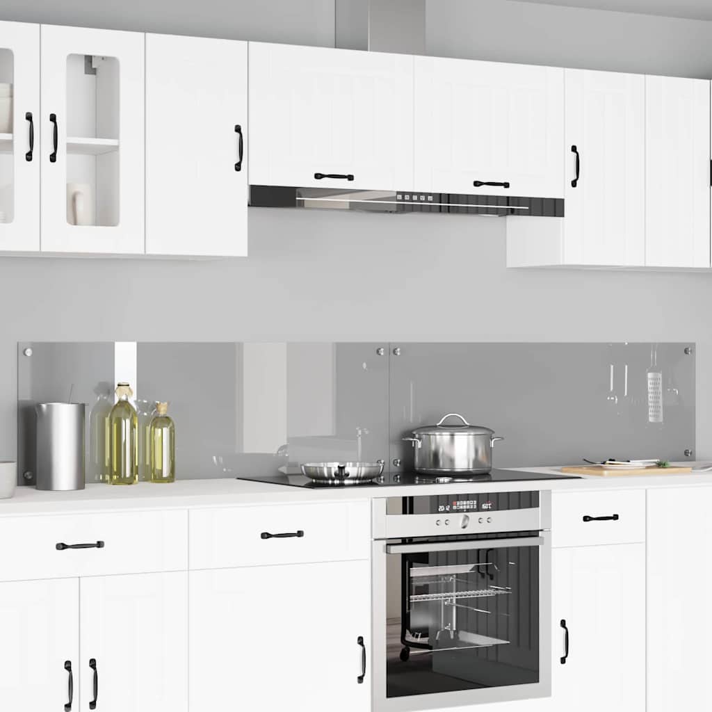 vidaXL Salpicadero de cocina 2 uds. Gris Claro 120 x 40 cm