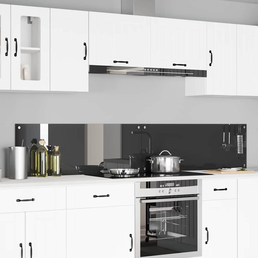 vidaXL Salpicadero de cocina 2 uds. Gris oscuro 110 x 40 cm