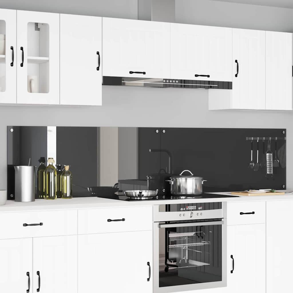 vidaXL Salpicadero de cocina 2 uds. Gris oscuro 120 x 50 cm