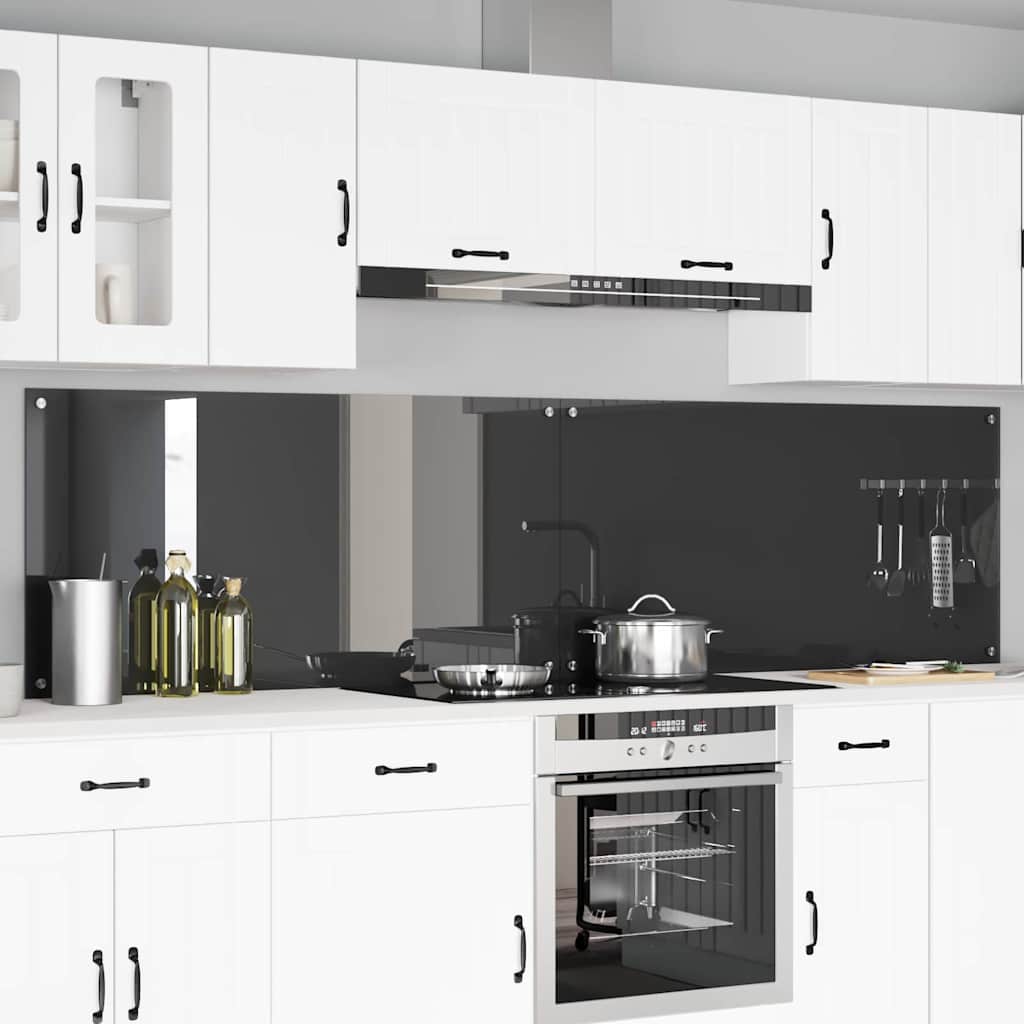 vidaXL Salpicadero de cocina 2 uds. Gris oscuro 120 x 60 cm
