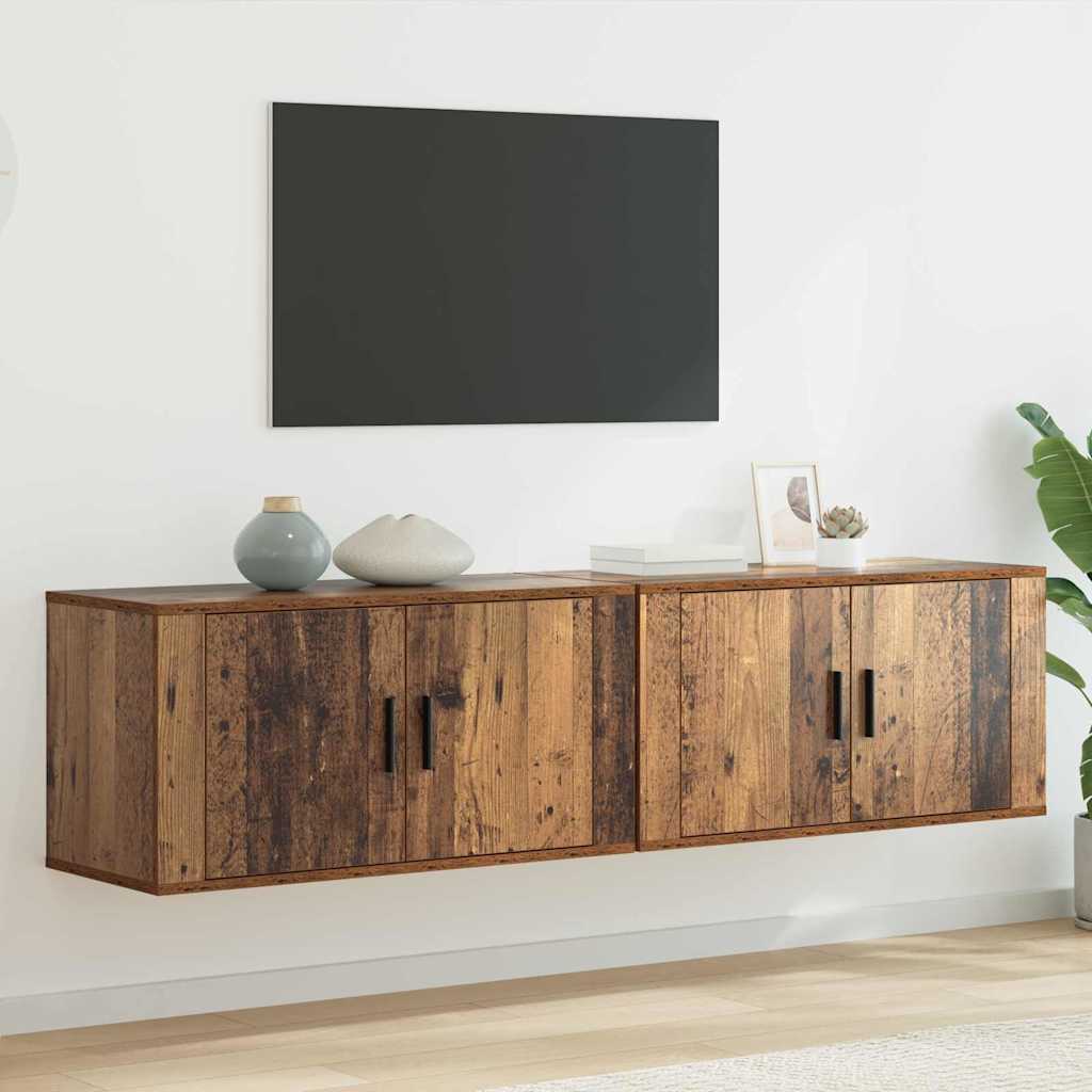 vidaXL Juego de Muebles para Televisión Montados en la Pared 2 uds.