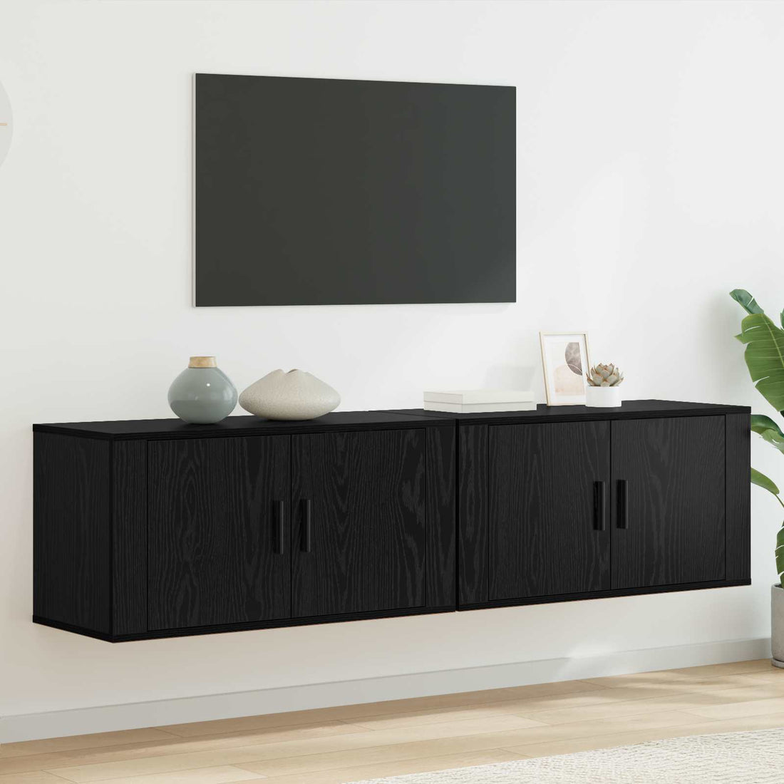vidaXL Juego de Muebles para Televisión Montados en la Pared 2 uds.