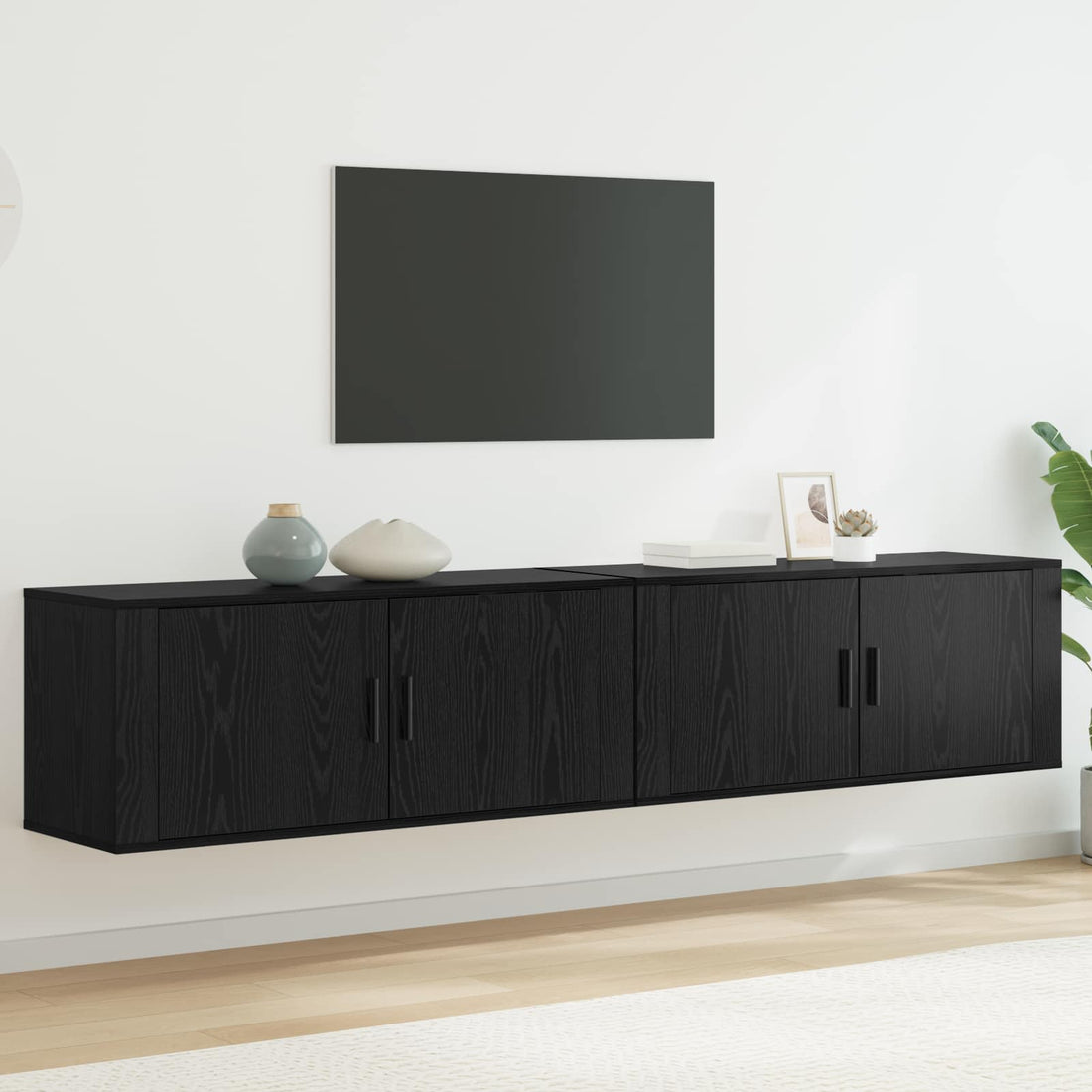 vidaXL Juego de Muebles para Televisión Montados en la Pared 2 uds.
