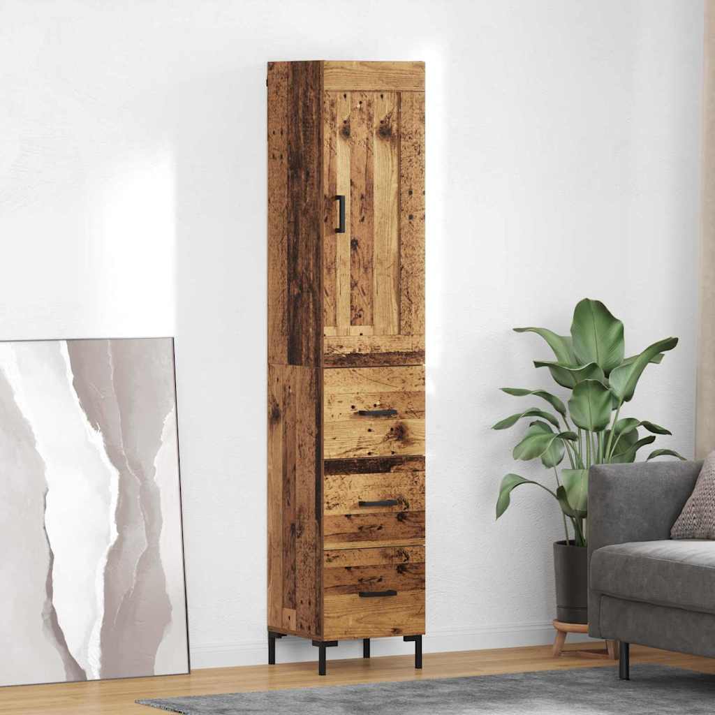 vidaXL Alacena Madera Vieja 34,5 x 34 x 180 cm Madera de ingeniería