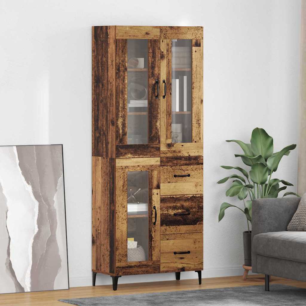 vidaXL Alacena Madera Vieja 69,5 x 34 x 180 cm Madera de ingeniería