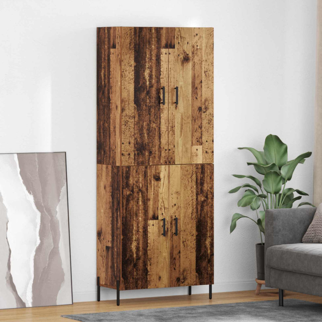 vidaXL Alacena Madera Vieja 69,5 x 34 x 180 cm Madera de ingeniería